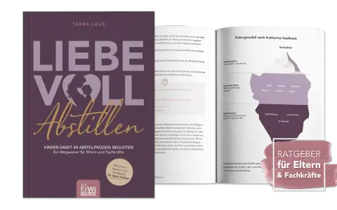 Buchcover "Liebevoll abstillen" zeigt Mutter mit Kind. Ein Ratgeber für Eltern & Fachkräfte, der das Thema abstillen wie angeht.