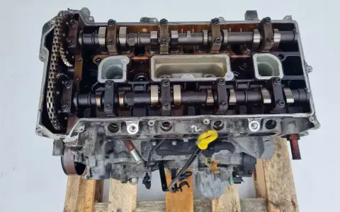 Silnik samochodowy Ford C-MAX z widocznym wałkiem rozrządu i łańcuchem rozrządu.