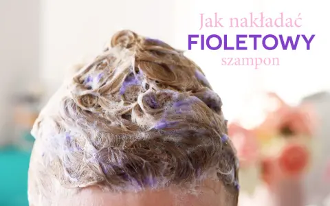 Fioletowy szampon na suchych włosach tworzy pianę, która nawilża i odżywia.