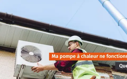 Un technicien installe une unité extérieure. Ma pompe à chaleur tourne mais ne chauffe pas. Que faire ?