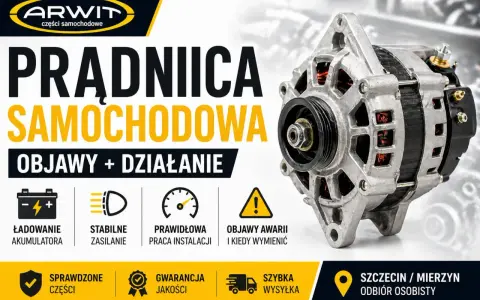 Prądnica samochodowa ARWIT. Informacje o objawach awarii, działaniu, ładowaniu akumulatora i stabilnym zasilaniu. Gwarancja jakości, szybka wysyłka.