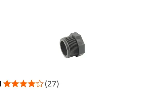 Un bouchon PVC male avec filetage, idéal pour vos installations de plomberie.
