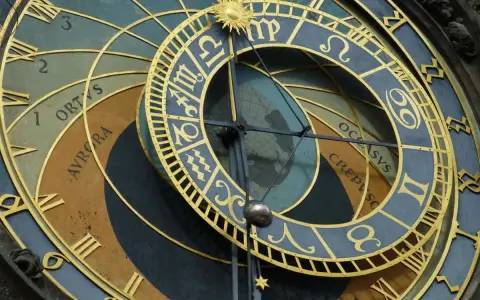 Zegar astronomiczny z symbolami zodiaku. Dowiedz się, jak obliczyć Lilith w horoskopie, analizując pozycje planet.