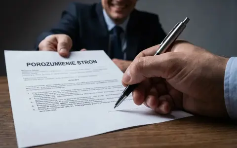 Podpisanie porozumienia stron, które kończy wypowiedzenie umowy o pracę przez pracownika.