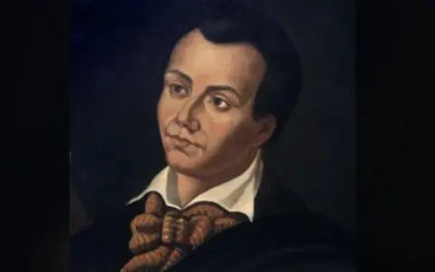 Portrait de Marie-Antoine Carême, le célèbre chef pâtissier, avec son jabot orné.