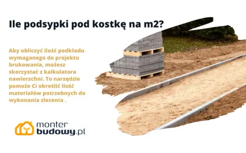 Ile podsypki pod kostkę na m2? Oblicz potrzebną ilość materiału do brukowania. Stos żwiru czeka na ułożenie.