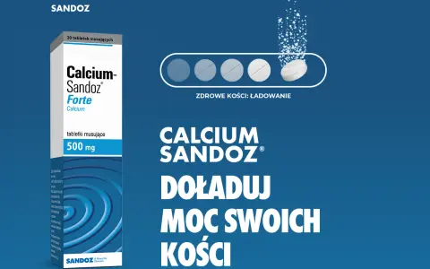 Calcium Sandoz Forte to lek na mocne kości. Tabletki musujące 500 mg.