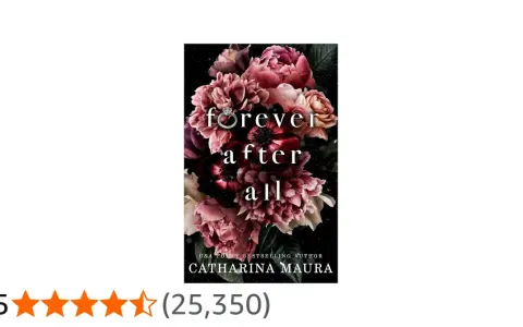Okładka książki "Forever After All" z bukietem różowych kwiatów i pierścionkiem zaręczynowym.