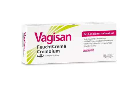 Vagisan FeuchtCreme Cremolum hilft bei Scheidentrockenheit, lindert Juckreiz und Brennen. So bekomme ich das Brennen in der Scheide weg.