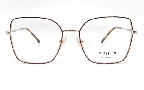 Eleganckie okulary korekcyjne marki Vogue Eyewear. Stylowe, metalowe oprawki w kształcie kocich oczu.
