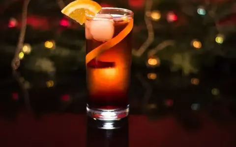 Elegancki drink z pomarańczą i lodem. Idealny na zimowe wieczory, gdy zastanawiasz się, red label z czym pić.
