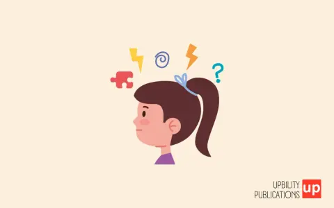 Ragazza con simboli di confusione e fulmini intorno alla testa. L'immagine suggerisce che l'adhd è curabile.