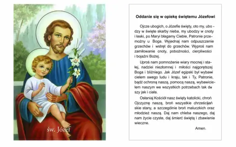 Św. Józef z Dzieciątkiem Jezus, patron dzieci. Modlitwa egzorcyzm za dzieci.