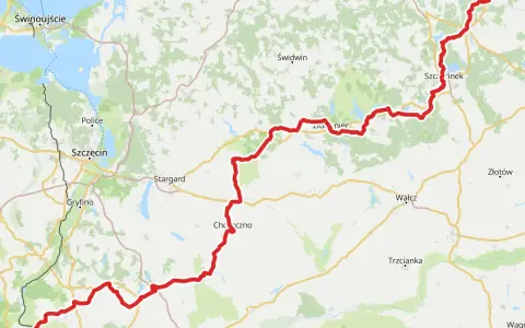 Stary kolejowy szlak biegnie od Świnoujścia przez Szczecin, Gorzów Wielkopolski, aż po Szczecinek.