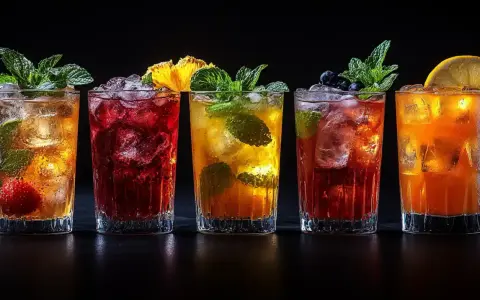 Pięć kolorowych drinków z lodem i owocami. Idealne na lato, pokazują, jak zrobić dobry drink.