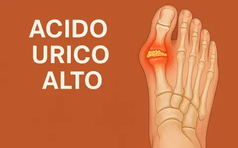 Dito, cristalli di acido urico si accumulano nell'articolazione dell'alluce, causando infiammazione e dolore.