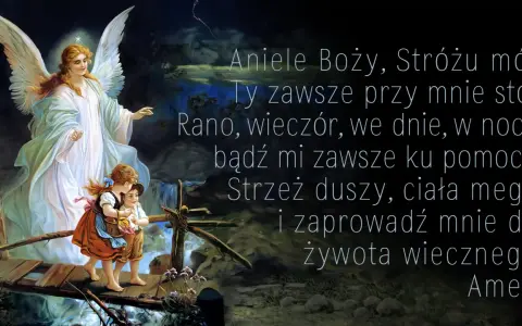 Anioł stróż dziecka prowadzi je przez most. Modlitwa do anioła stróża dziecka.
