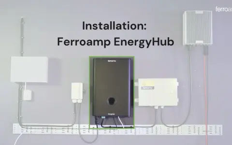 Installation av Ferroamp EnergyHub med tillhörande enheter.