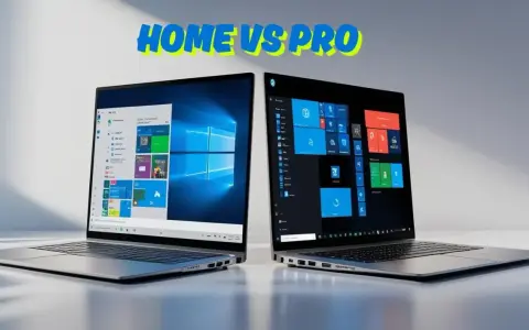 Dwa laptopy prezentujące interfejs Windows. Jeden z jasnym motywem, drugi z ciemnym. Porównanie, czym się różni Windows 11 Home od Pro.