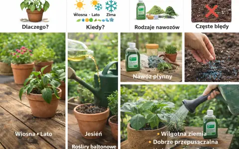 Płynny nawóz do roślin doniczkowych w butelce, stosowany wiosną i latem.