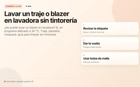 Guía para lavar un traje o blazer en lavadora sin tintorería. Aprende a cuidar tu ropa delicada.