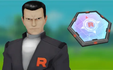 Giovanni de Pokémon GO con un dispositivo hexagonal de la Team Rocket.