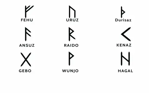 Dziewięć run: Fehu, Uruz, Durisaz, Ansuz, Raido, Kenaz, Gebo, Wunjo, Hagal. Zastanawiam się, jaka jest moja runa.