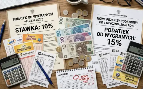 Podatek od wygranych w Polsce wzrośnie w 2026 roku