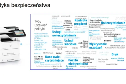 Gdzie znaleźć hasło do drukarki HP LaserJet? W urządzeniach wielofunkcyjnych HP klasy Enterprise znajdziesz ponad 250 ustawień zabezpieczeń, w tym dane uwierzytelniające.