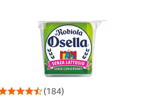 La Robiola Osella, un formaggio magro senza lattosio e conservanti, in confezione trasparente.