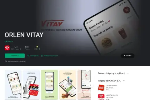 Aplikacja ORLEN VITAY umożliwia zbieranie punktów i wymianę ich na nagrody. To świetna akcja dla klientów stacji ORLEN.