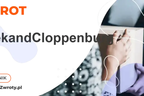 Zwrot do Peek & Cloppenburg. Poradnik WygodneZwroty.pl. Dwie osoby przekazują sobie paczkę.