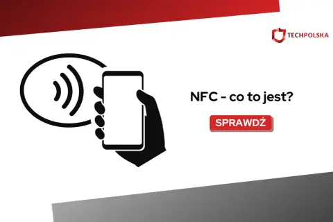 Ikona symbolizująca komunikację NFC, gdzie smartfon zbliża się do urządzenia z falami. Dowiedz się, komunikacja NFC co to jest.
