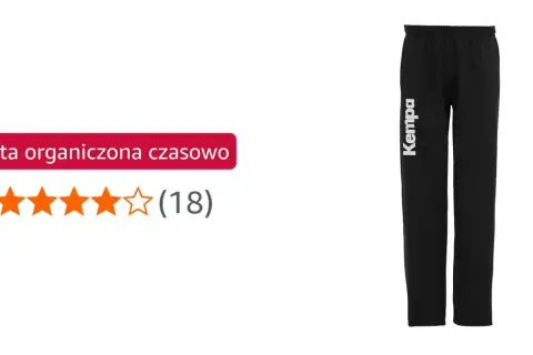 Czarne spodnie Kempa dla dzieci, idealne na treningi bramkarskie.