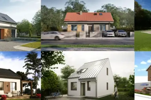 Rządowe projekty domów 70m2 za darmo – wizualizacje nowoczesnych, energooszczędnych budynków jednorodzinnych.