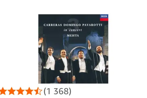 Trzej tenorzy członkowie: Carreras, Domingo i Pavarotti w koncercie z dir. Mehtą.