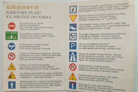 Kierowco, niektóre znaki na drodze do nieba. Co to znaczy pas? Znak STOP, drogowskazy, zakazy i nakazy.