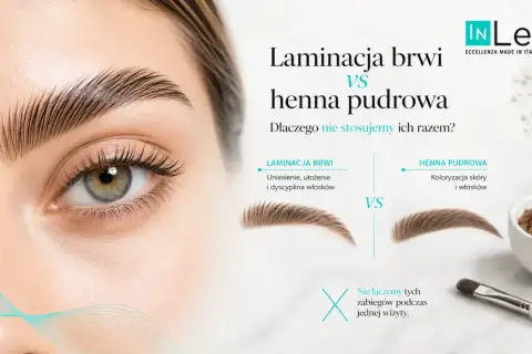 Laminacja brwi z farbką: porównanie efektów. Uniesienie i dyscyplina włosków vs koloryzacja skóry i włosków.