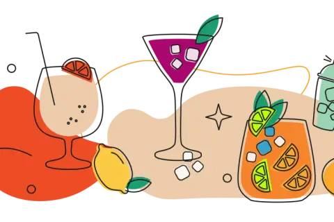Kolorowe drinki, cytryny, pomarańcze i shaker. Dowiedz się, co to triple sec i jak go używać do drinków.