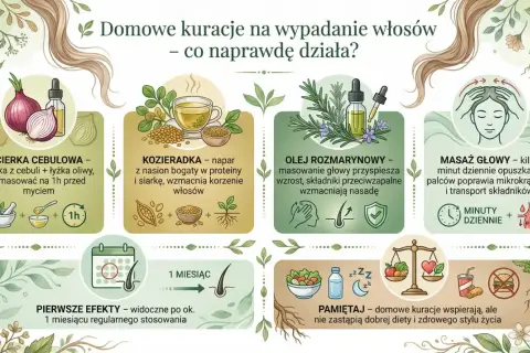 Babcine sposoby na wypadanie włosów: wcierka cebulowa, napar z kozieradki, olej rozmarynowy i masaż głowy. Pamiętaj o diecie!