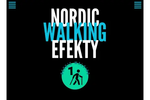 Nordic walking efekty po miesiącu: zobacz, jak poprawić kondycję i sylwetkę. Ikona osoby z kijkami i cyfra 1.