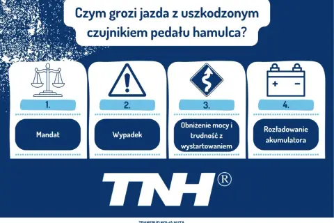 Uszkodzony czujnik stopu objawy: mandat, wypadek, trudności z wystartowaniem, rozładowanie akumulatora.