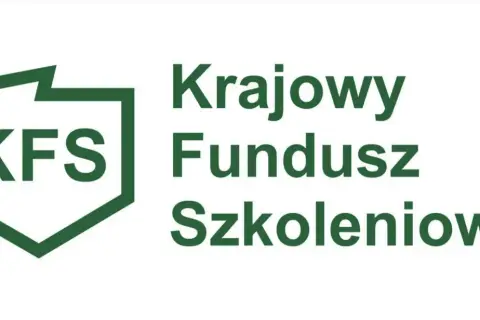 Logo KFS - Krajowy Fundusz Szkoleniowy. Możliwe dofinansowanie na kurs operatora koparki.