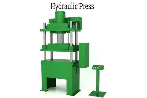 Zielona prasa hydrauliczna z panelem sterowania. Dowiedz się, jak zrobić prasę hydrauliczną z lewarka.