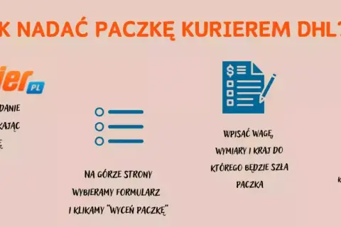 Jak zamówić kuriera DHL? Kliknij na stronę AlleKurier, wybierz formularz, wpisz wagę, wymiary i kraj. Przesyłki zagraniczne nawet o 70% taniej!