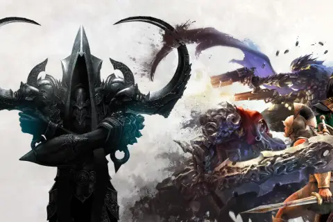 Mroczny rycerz i inni bohaterowie w akcji, zapowiedź najlepszych gier hack and slash.