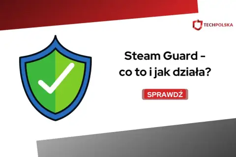 Grafika z tarczą i zaznaczeniem, wyjaśniająca jak zrobić Steam Guard. Sprawdź, jak zabezpieczyć konto!