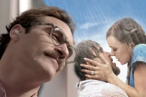 Mocne filmy o miłości: Joaquin Phoenix w "Her" i para całująca się w deszczu z "Pamiętnika".