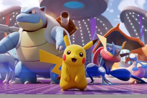 Pikachu, Blastoise, Greninja i Charizard gotowi do walki w grze na Nintendo Switch. Szukasz darmowe gry na nintendo switch?