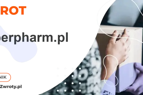 Zwrot do superpharm.pl. Poradnik WygodneZwroty.pl. Dwie osoby przekazują sobie paczkę.